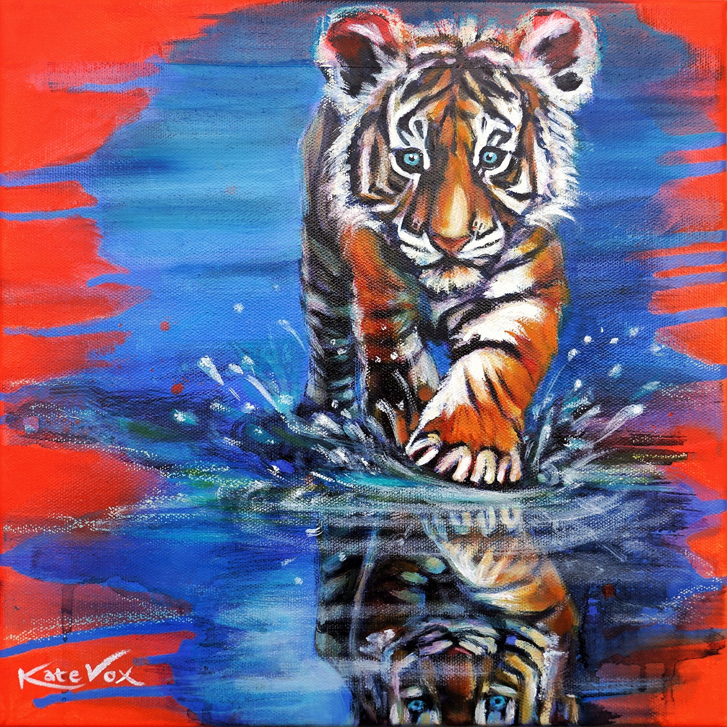 'Sensing Greatness' (Big Cat Reality Box Series) Original Artwork