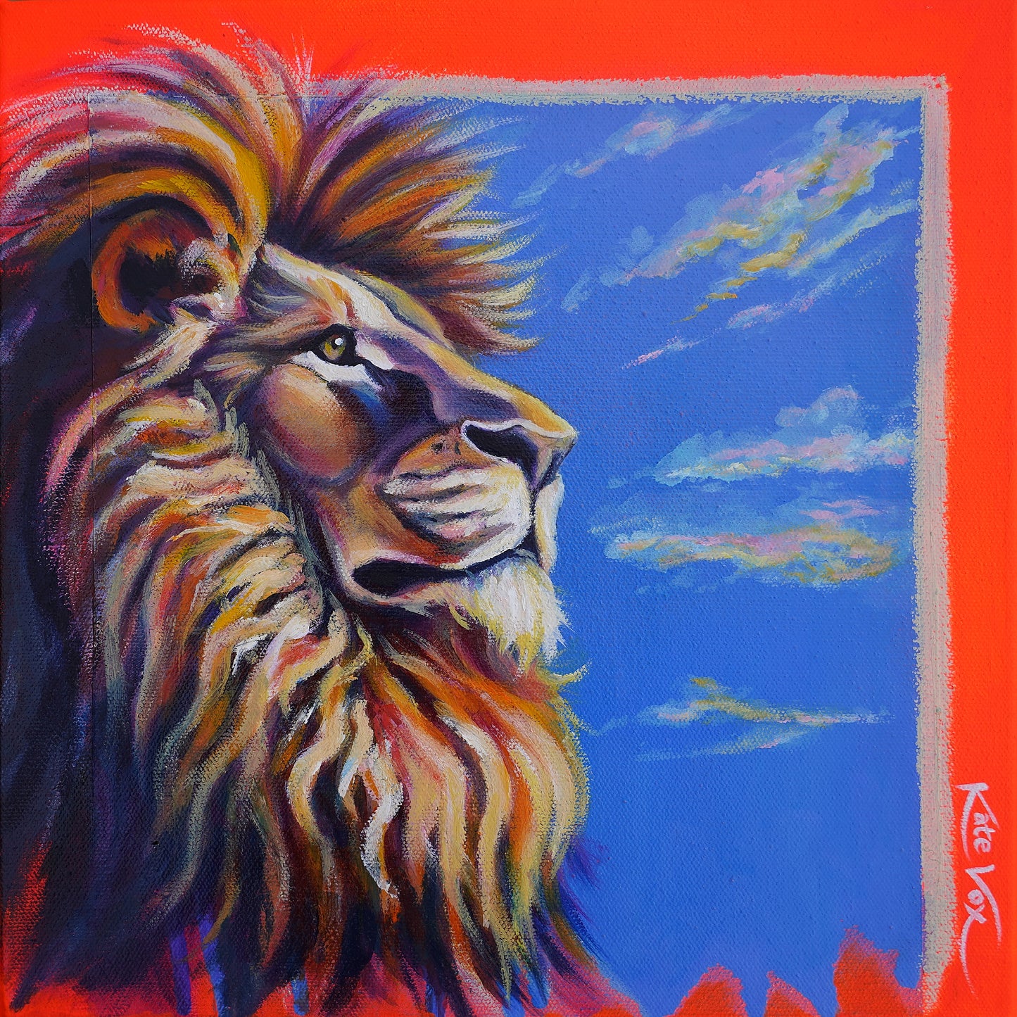 'Feeling Satisfied' (Big Cat Reality Box Series) Original Artwork