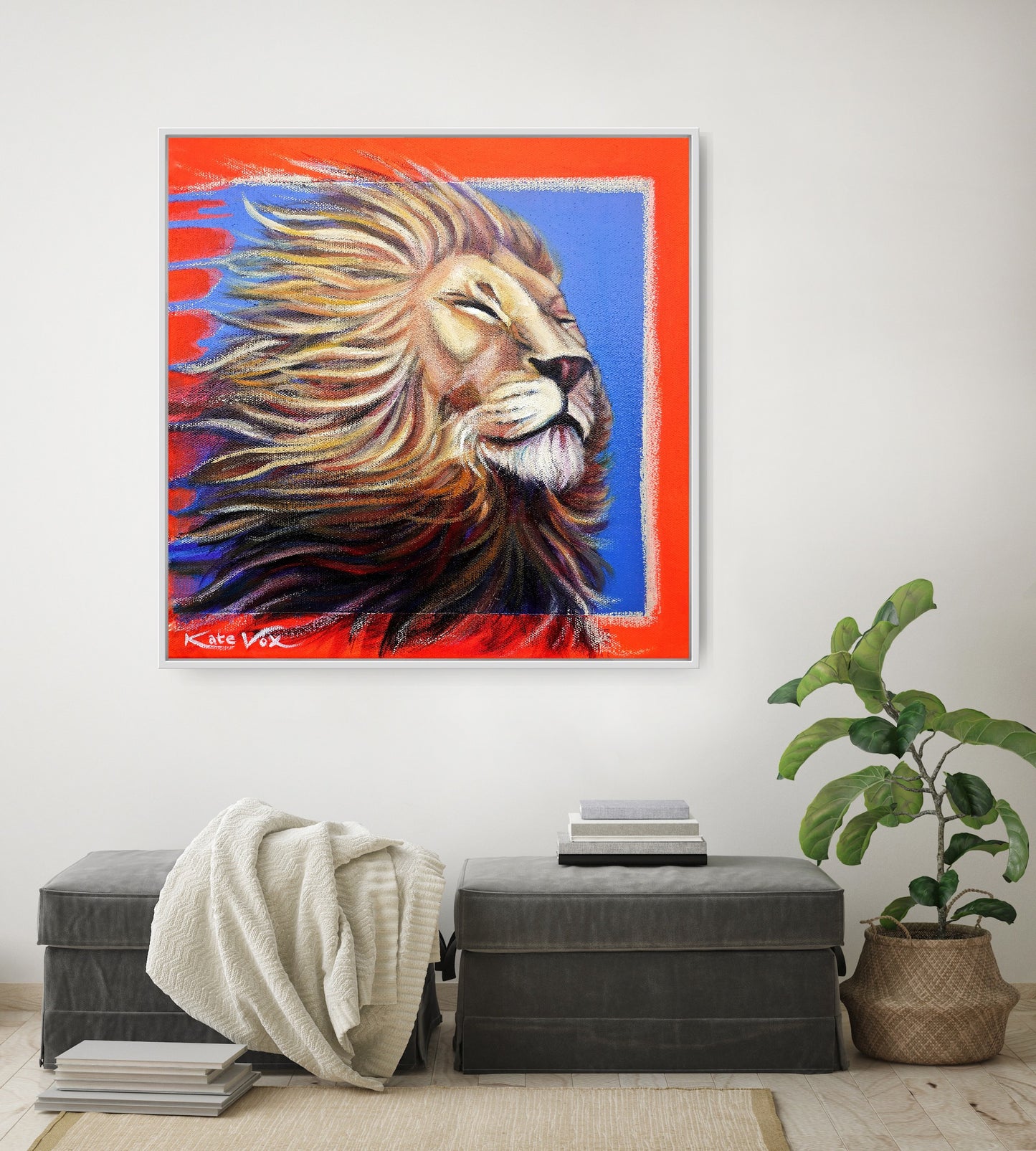 'Feeling as Big as the Sky' (Big Cat Reality Box Series) Canvas Print