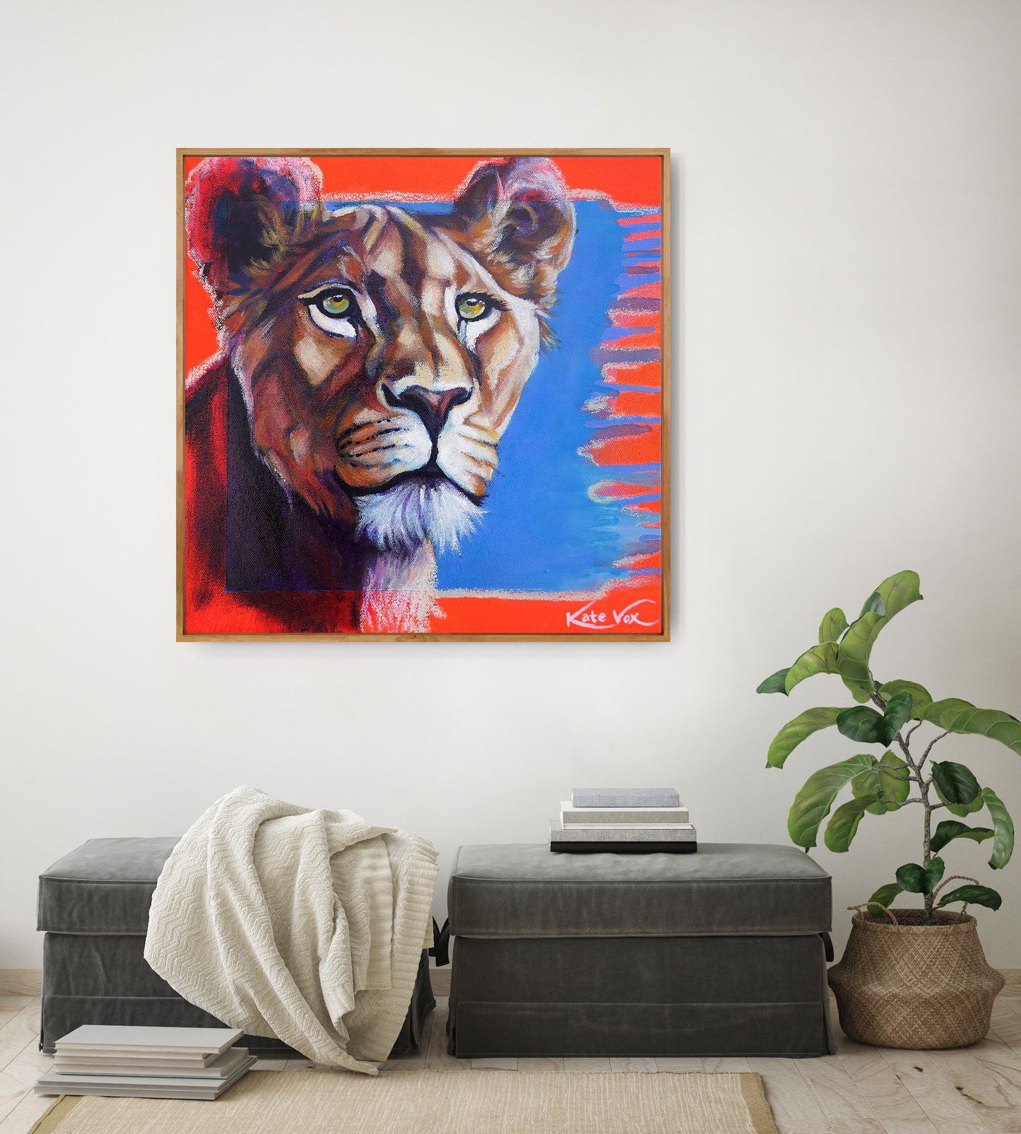 'Becoming Love' (Big Cat Reality Box Series) Canvas Print