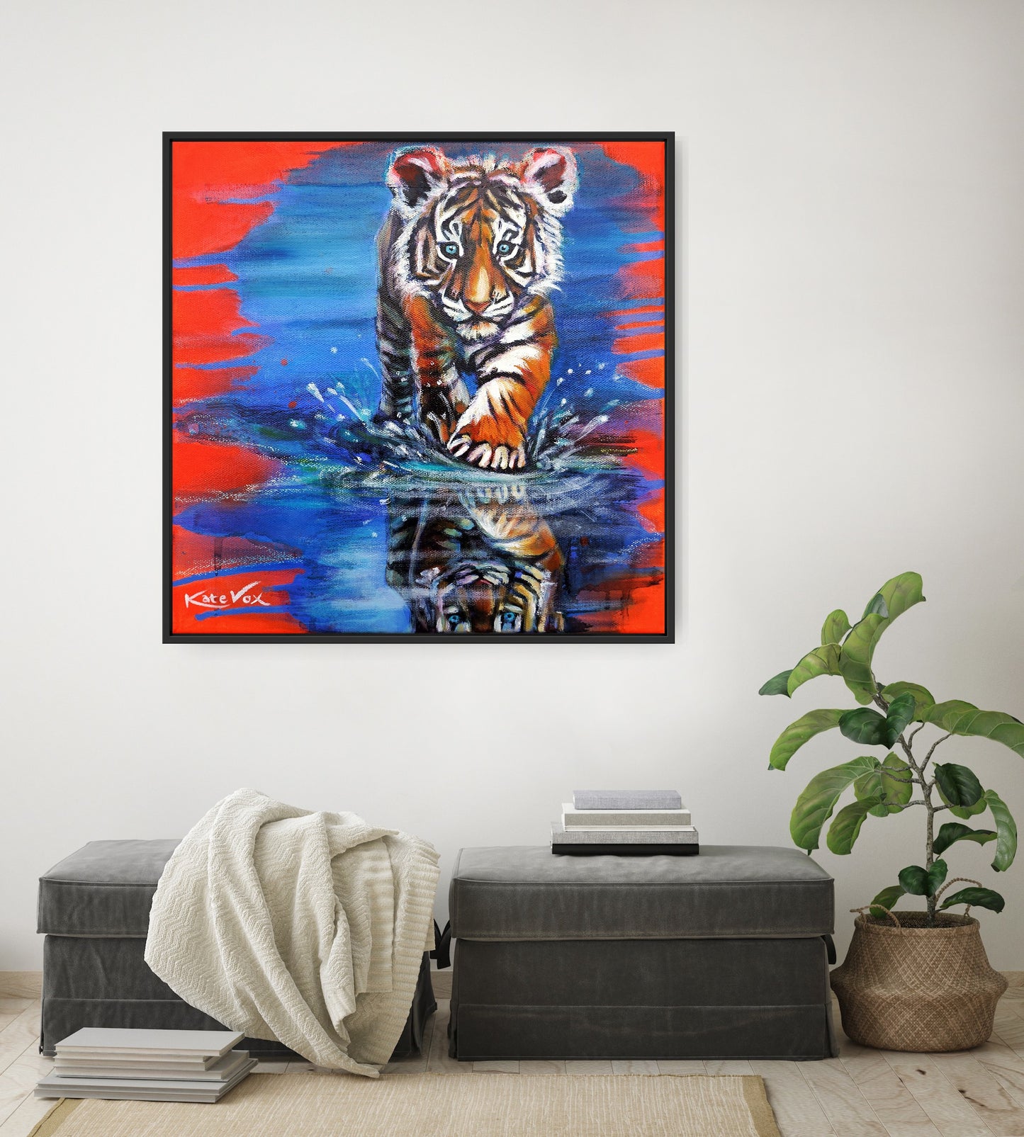 'Sensing Greatness' (Big Cat Reality Box Series) Canvas Print