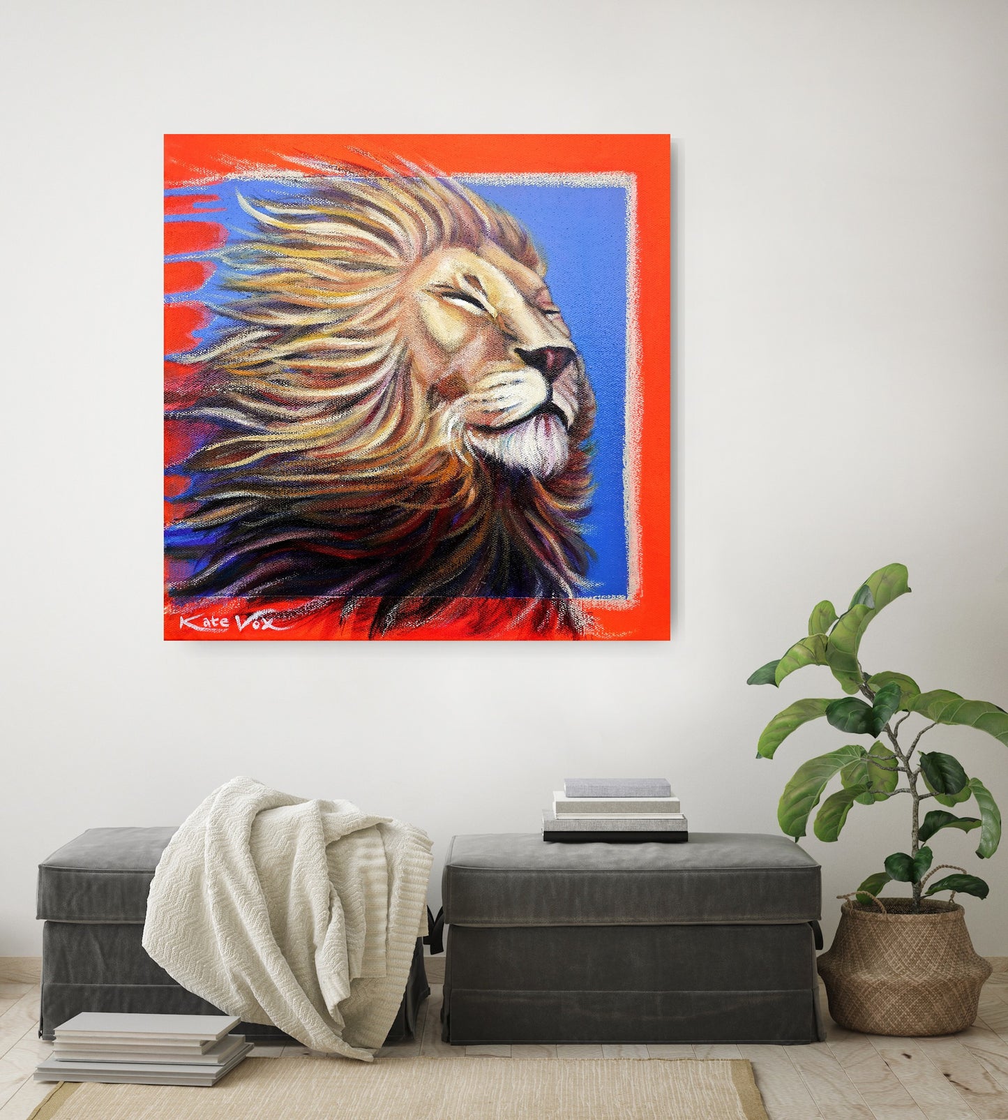 'Feeling as Big as the Sky' (Big Cat Reality Box Series) Canvas Print
