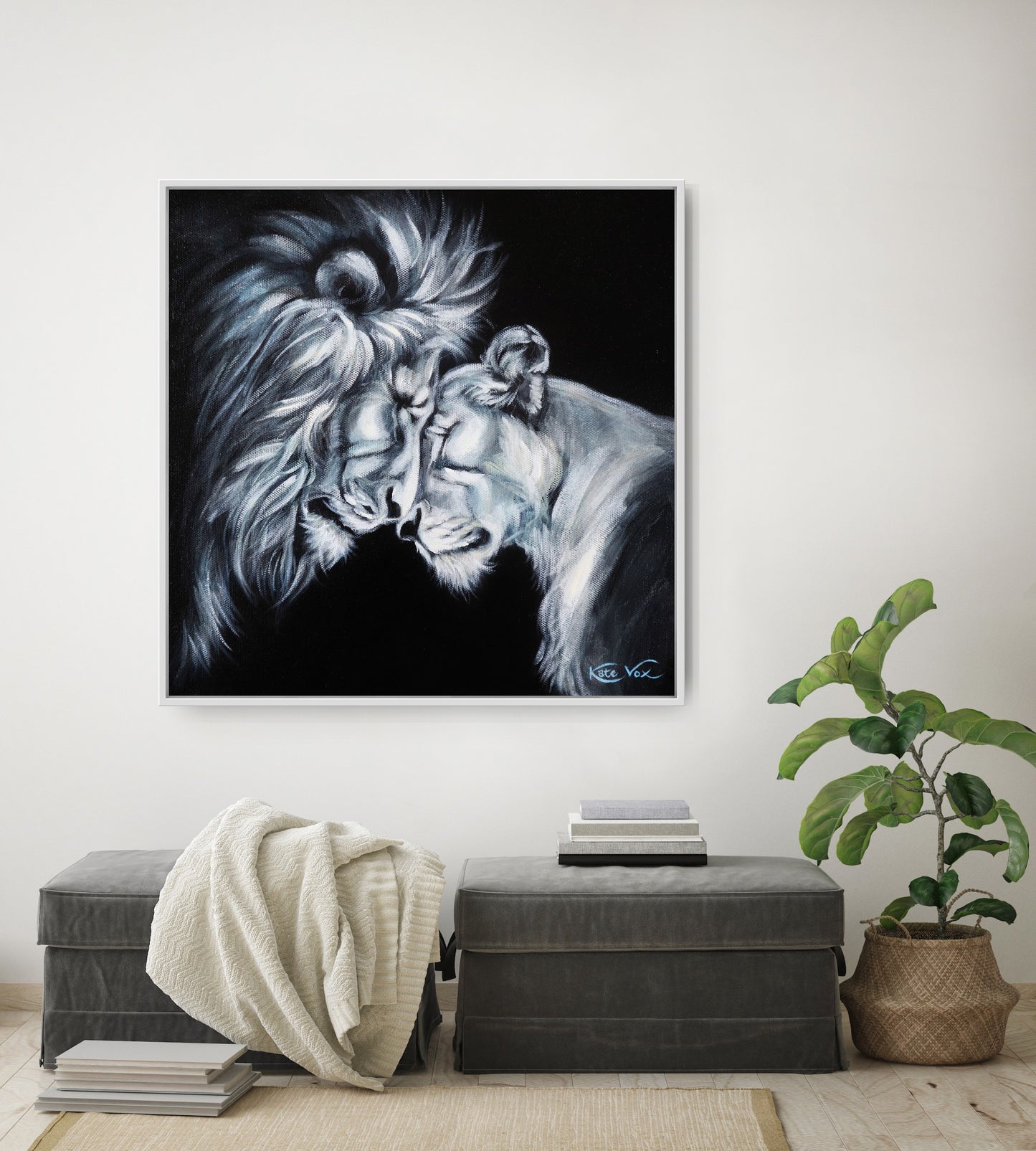 'Together' (Lion Love Series)    Canvas Print