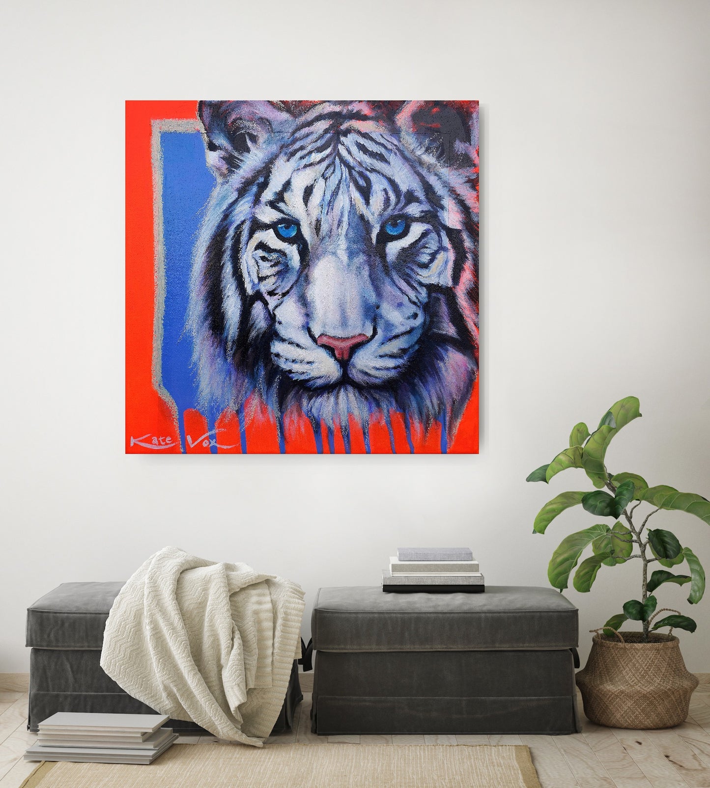 'Know Your Worth' (Big Cat Reality Box Series) Canvas Print