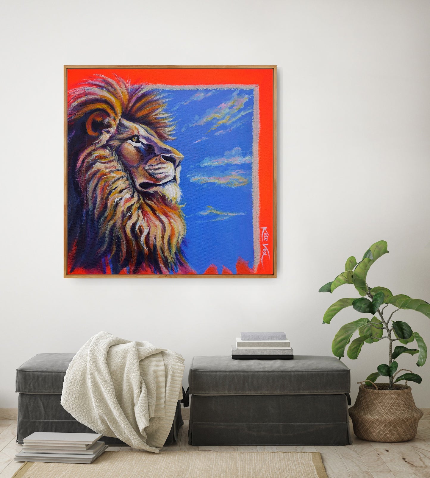 'Feeling Satisfied' (Big Cat Reality Box Series) Canvas Print