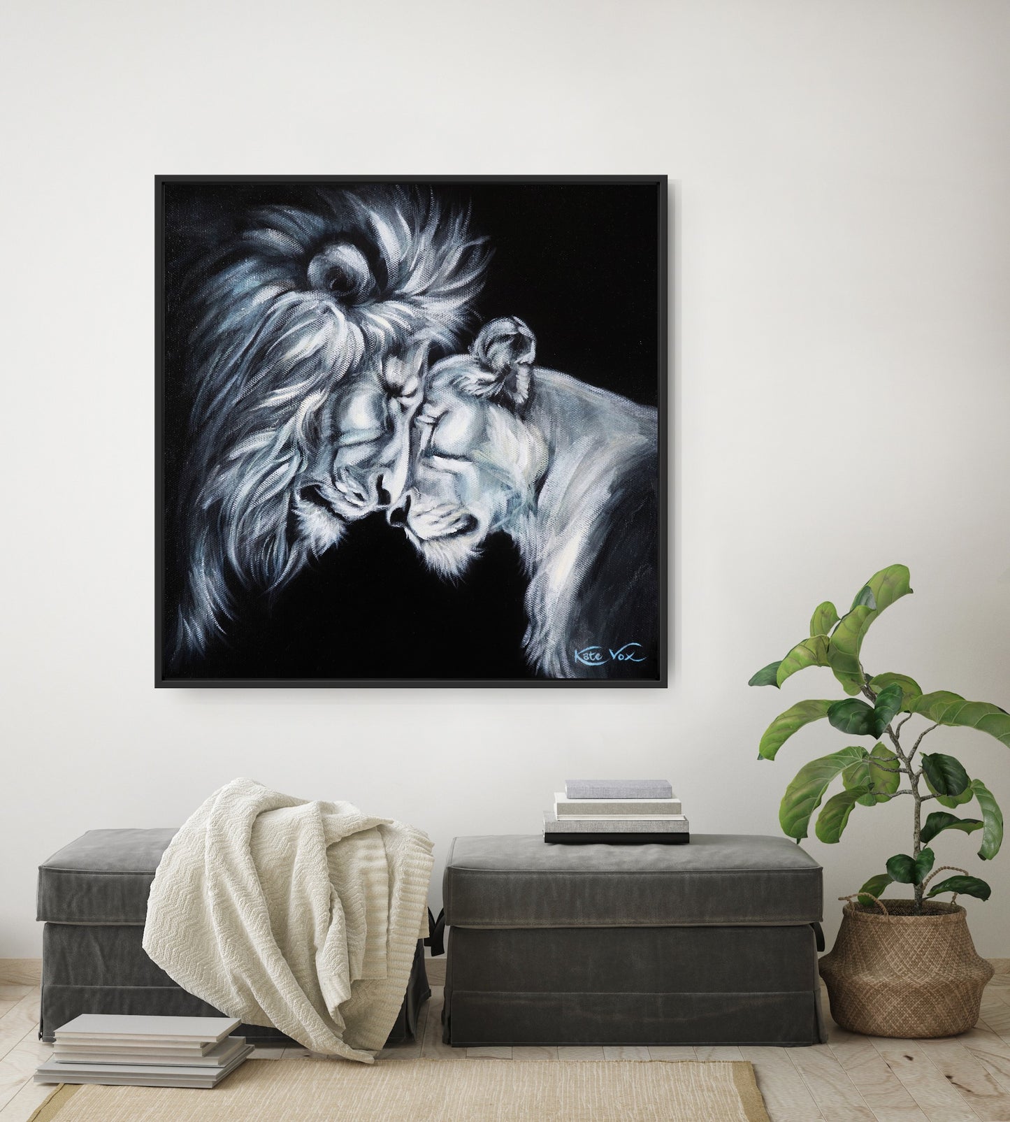 'Together' (Lion Love Series)    Canvas Print