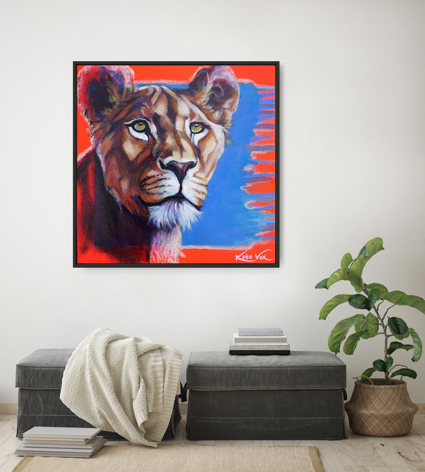 'Becoming Love' (Big Cat Reality Box Series) Canvas Print