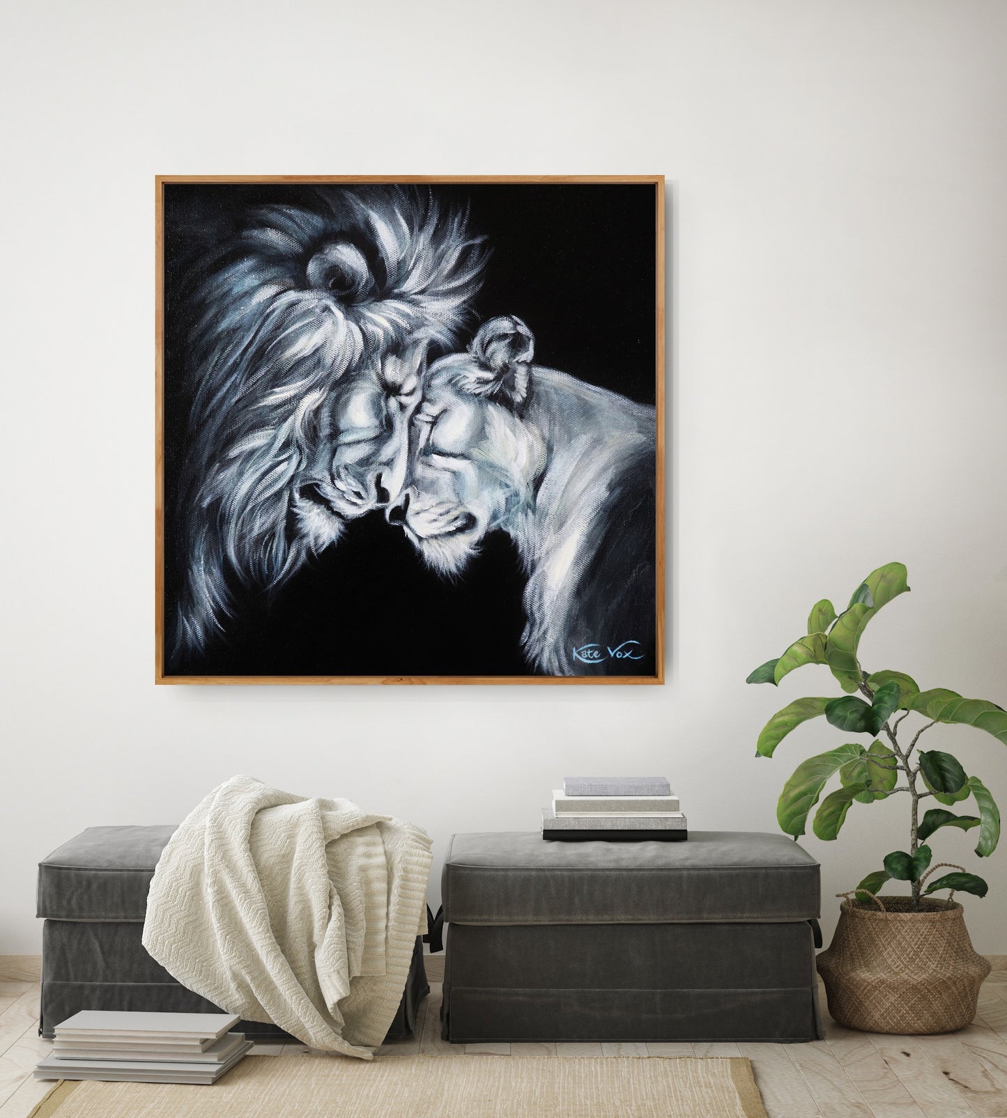 'Together' (Lion Love Series)    Canvas Print
